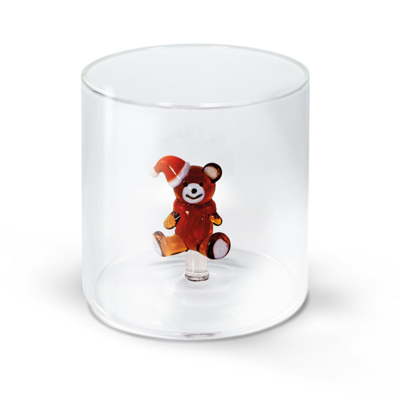 WD Lifestyle | Bicchiere in vetro borosilicato con decorazione interna Natale 2025