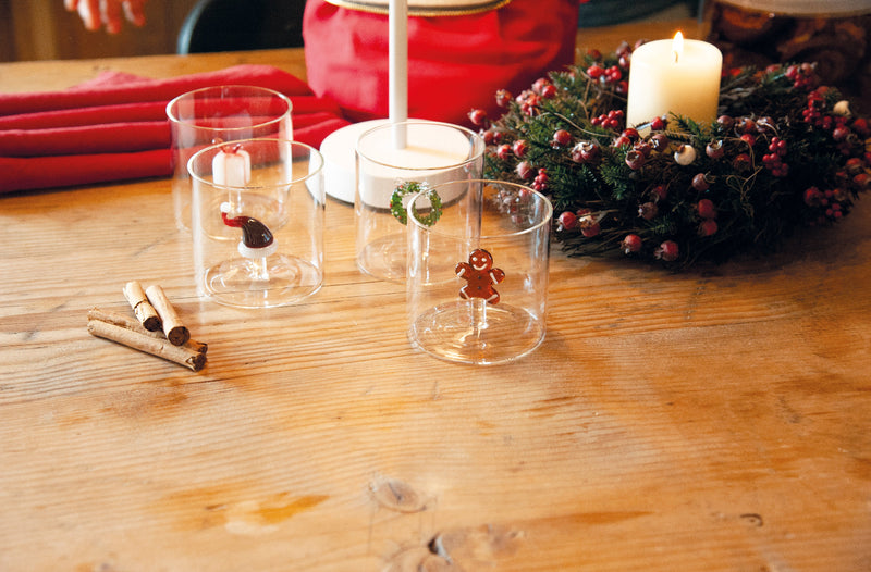 WD Lifestyle | Bicchiere in vetro borosilicato con decorazione interna Natale 2025