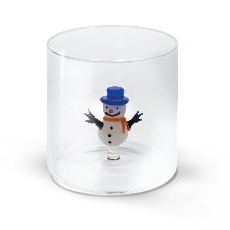 WD Lifestyle | Bicchiere in vetro borosilicato con decorazione interna Natale 2025