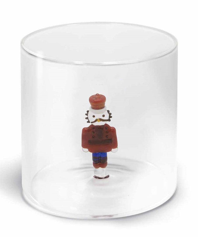 WD Lifestyle Bicchiere in vetro borosilicato capacità 250 ml. decoro NATALE 2024
