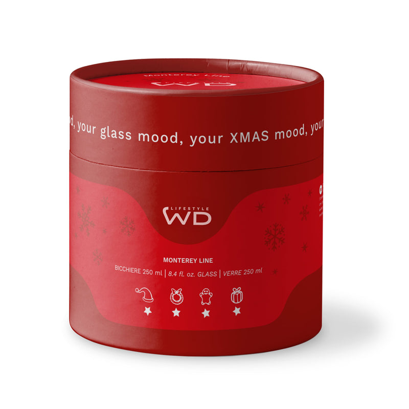 WD Lifestyle | Bicchiere in vetro borosilicato con decorazione interna Natale 2025