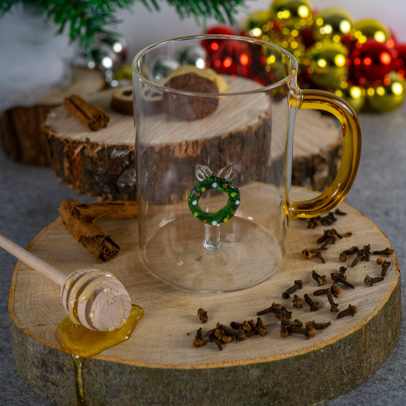 WD Lifestyle Tazza in vetro Borosilicato con decoro Monterey Line Natale 2024