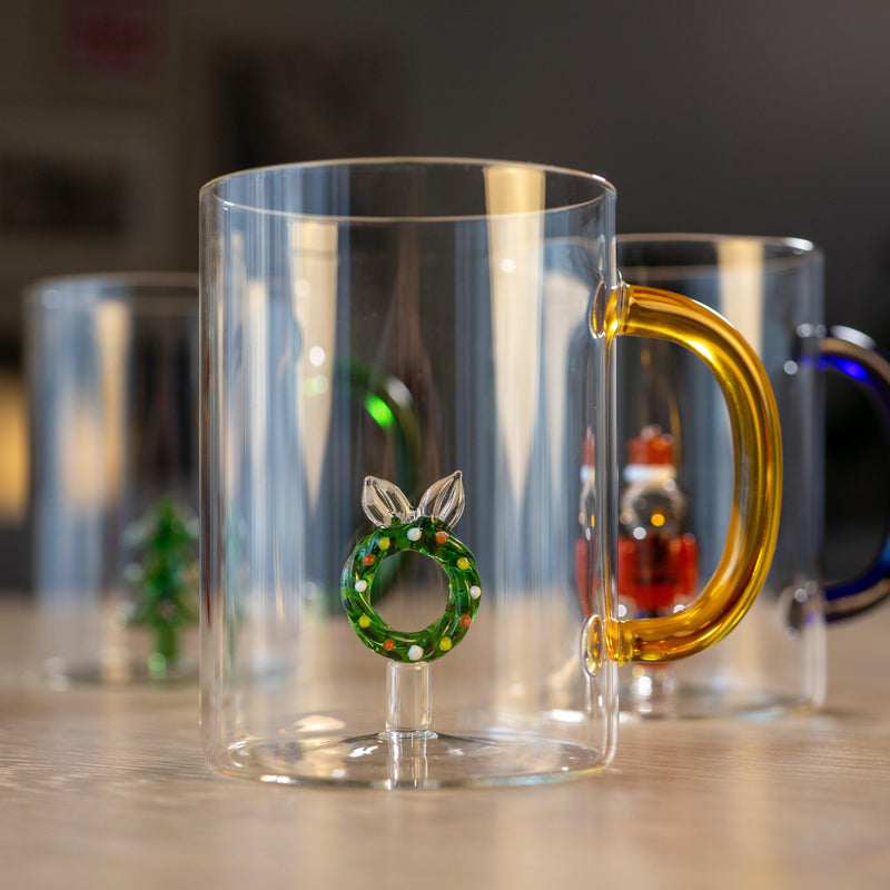 WD Lifestyle Tazza in vetro Borosilicato con decoro Monterey Line Natale 2024