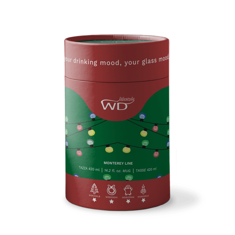 WD Lifestyle Tazza in vetro Borosilicato con decoro Monterey Line Natale 2024
