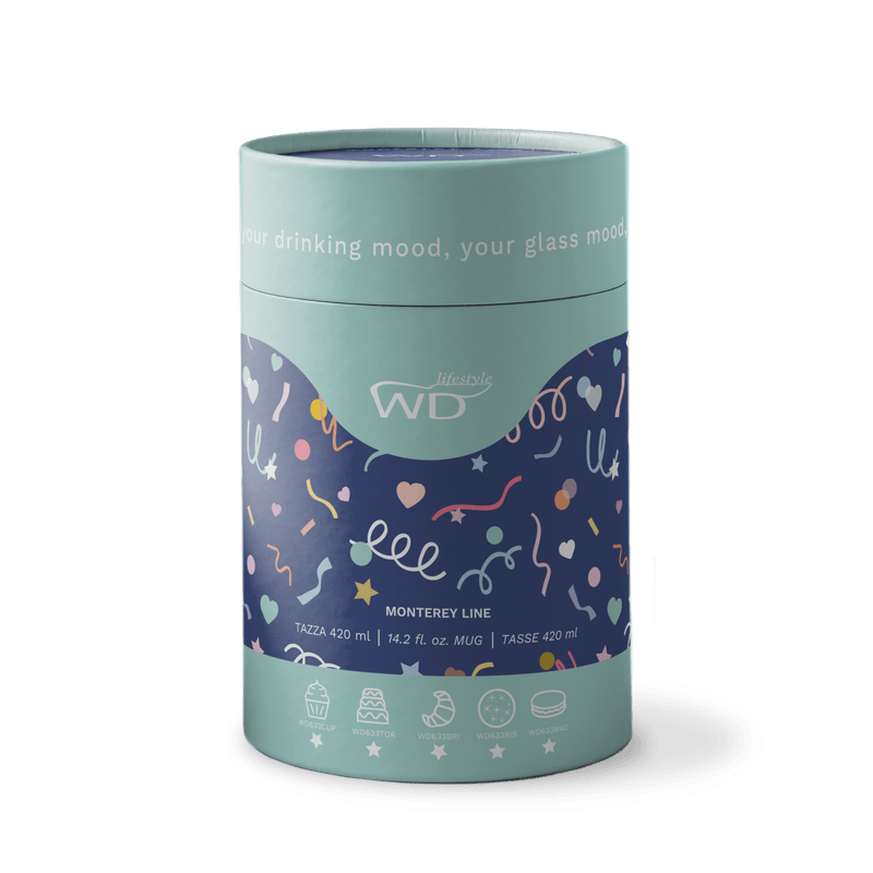 WD Lifestyle Tazza in vetro Borosilicato con decoro Monterey Line Natale 2024
