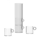 Set 4 Tazze in Vetro Borosilicato con Manico ad Anello WD Lifestyle
