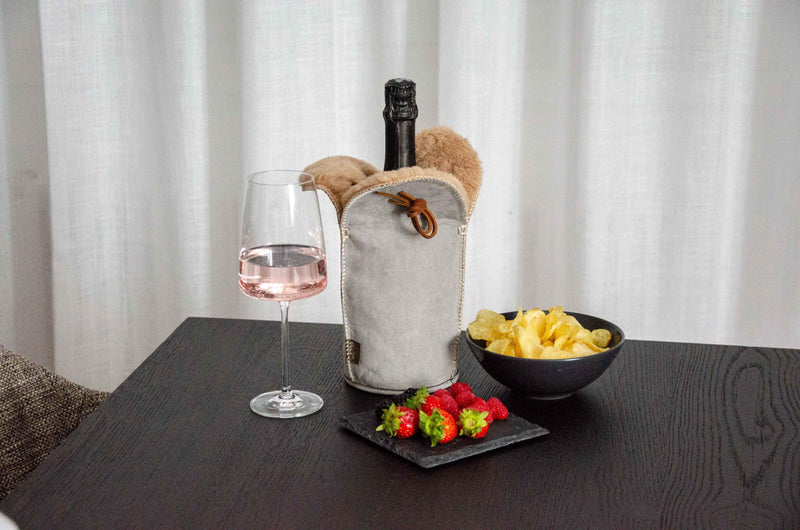 Glacette refrigerante Bottiglie con pelliccia in lana WD Lifestyle
