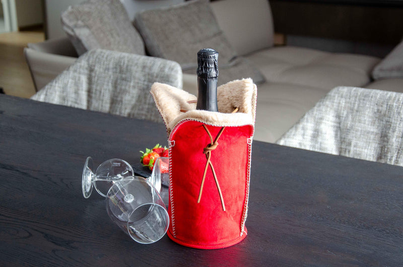 Glacette refrigerante Bottiglie con pelliccia in lana WD Lifestyle
