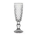 Set 4 flûte in vetro con decoro in rilievo WD Lifestyle