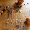 WD Lifestyle | Set 4 Cucchiaini caffè con decoro Natalizio in vetro artigianale Natale 2025