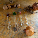 WD Lifestyle | Set 4 Cucchiaini caffè con decoro Natalizio in vetro artigianale Natale 2025