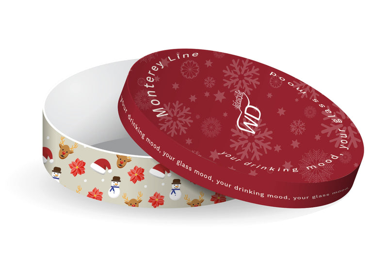WD Lifestyle | Set 4 Cucchiaini caffè con decoro Natalizio in vetro artigianale Natale 2025