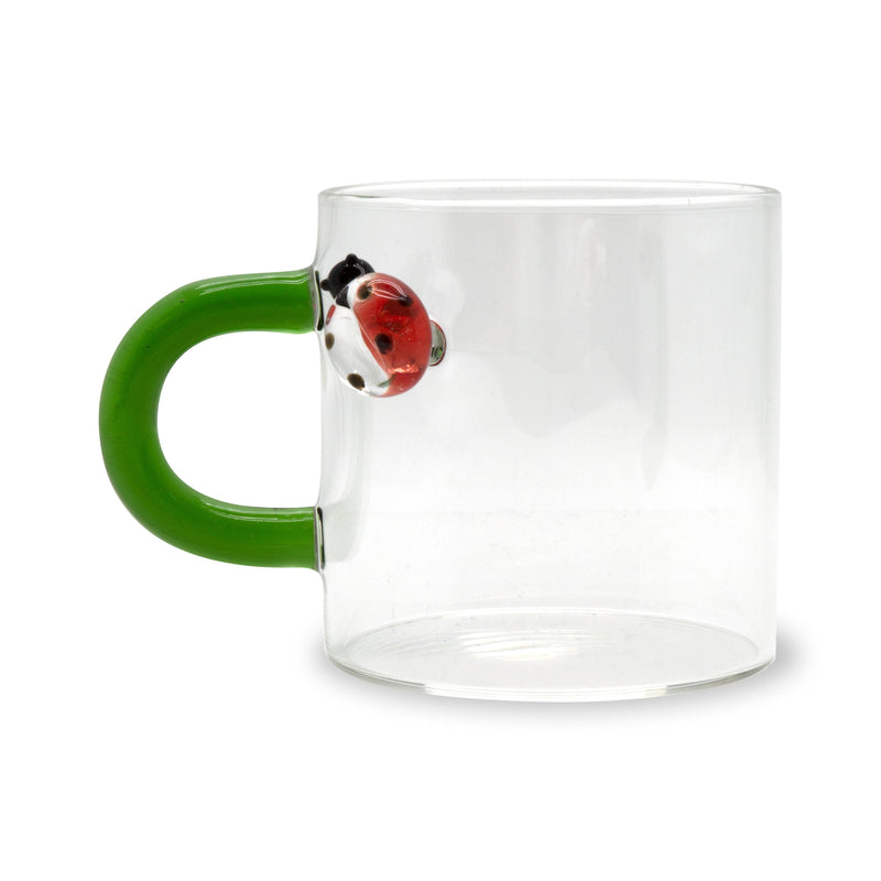 Set 2 pz. tazzine da caffè in borosilicato con decori e manico colorato Monterey WD Lifestyle