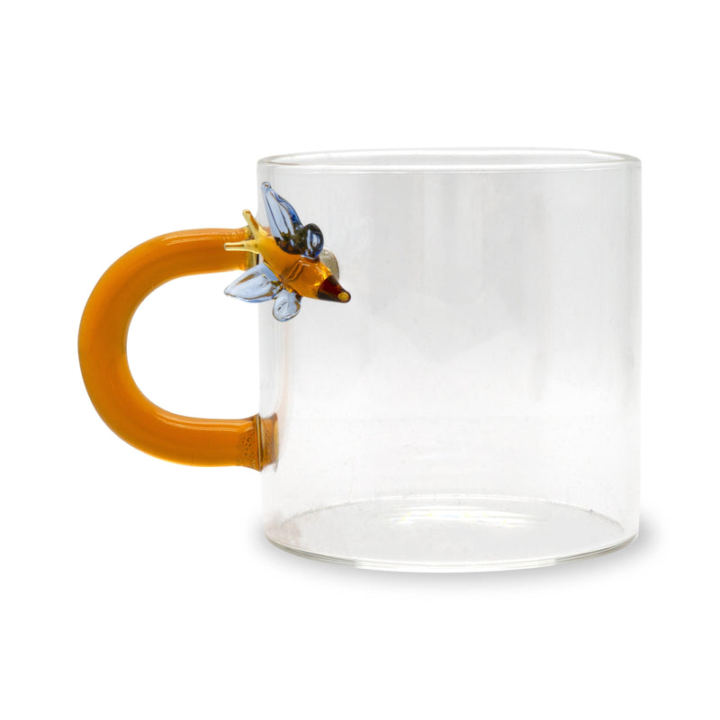 Set 2 pz. tazzine da caffè in borosilicato con decori e manico colorato Monterey WD Lifestyle