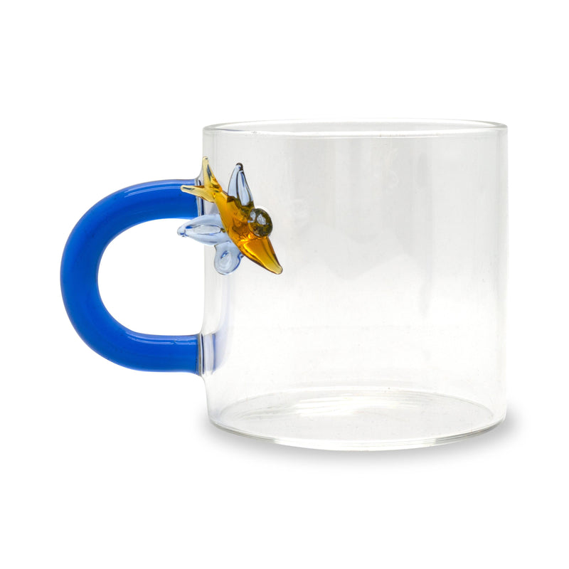 Set 2 pz. tazzine da caffè in borosilicato con decori e manico colorato Monterey WD Lifestyle