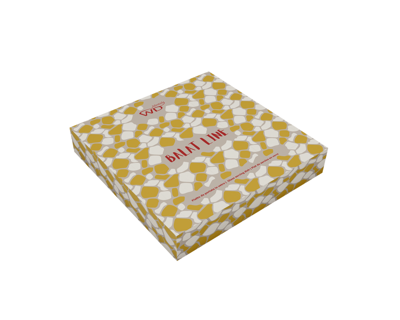WD Lifestyle Piatto panettone in vetro Ø 32 cm. bicolore Balat Line