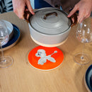 WD Lifestyle | Sottopentola in ceramica con decoro personalizzato Mykonos Line Natale 2025