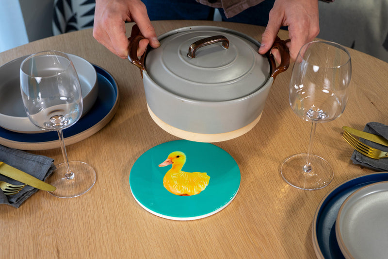 WD Lifestyle | Sottopentola in ceramica con decoro personalizzato Mykonos Line Natale 2025