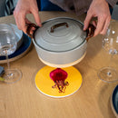 WD Lifestyle | Sottopentola in ceramica con decoro personalizzato Mykonos Line Natale 2025