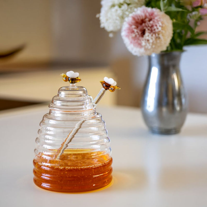 WD Lifestyle | Barattolo per Miele in vetro con decoro Ape capienza 500 ml