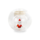 WD Lifestyle | Porta tealight in vetro borosilicato con decorazione Natalizia - Natale 2025