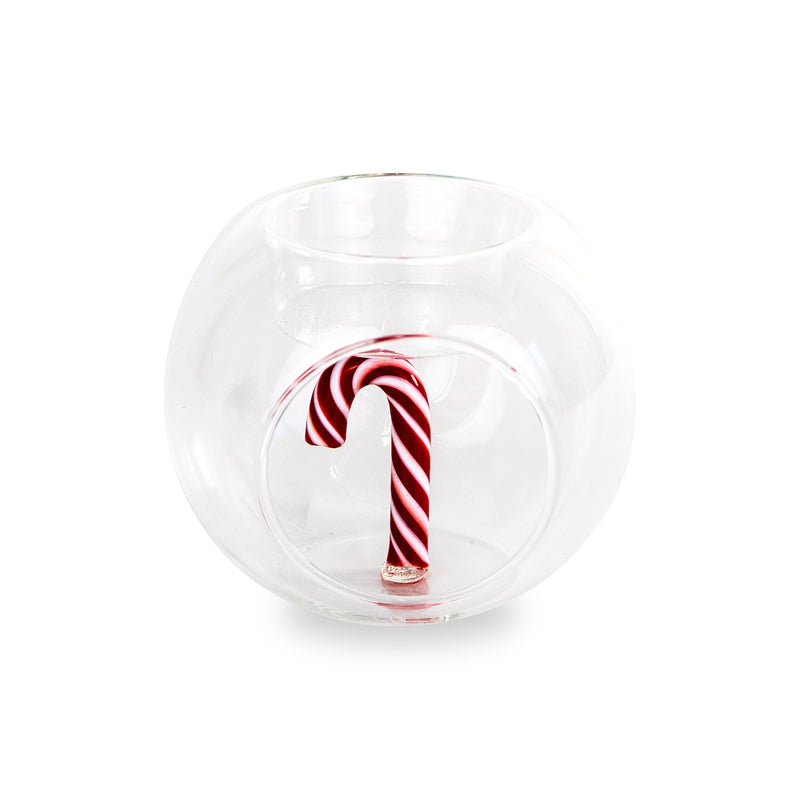 WD Lifestyle | Porta tealight in vetro borosilicato con decorazione Natalizia - Natale 2025