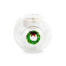 WD Lifestyle | Porta tealight in vetro borosilicato con decorazione Natalizia - Natale 2025