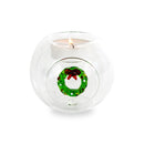 WD Lifestyle | Porta tealight in vetro borosilicato con decorazione Natalizia - Natale 2025
