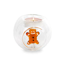 WD Lifestyle | Porta tealight in vetro borosilicato con decorazione Natalizia - Natale 2025