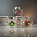 WD Lifestyle | Porta tealight in vetro borosilicato con decorazione Natalizia - Natale 2025