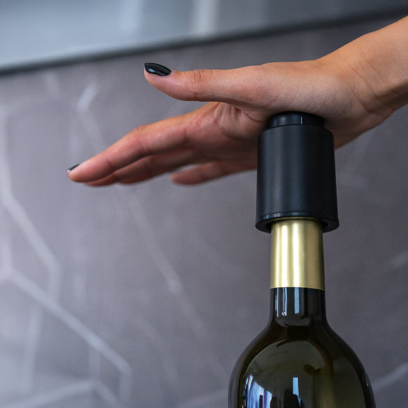 WD Lifestyle | Set 2 Pz Tappi ermetici per vino con sistema di sottovuoto
