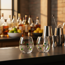 WD Lifestyle | Set 2 bicchieri in vetro con decoro colorato