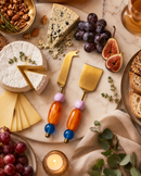 WD Lifestyle | Set 2 Coltellini da Formaggio in Acciaio con Manico in Resina Natalizio