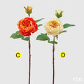 Rosa artificiale con ramo Tina Olis H. 43 EDG Enzo De Gasperi
