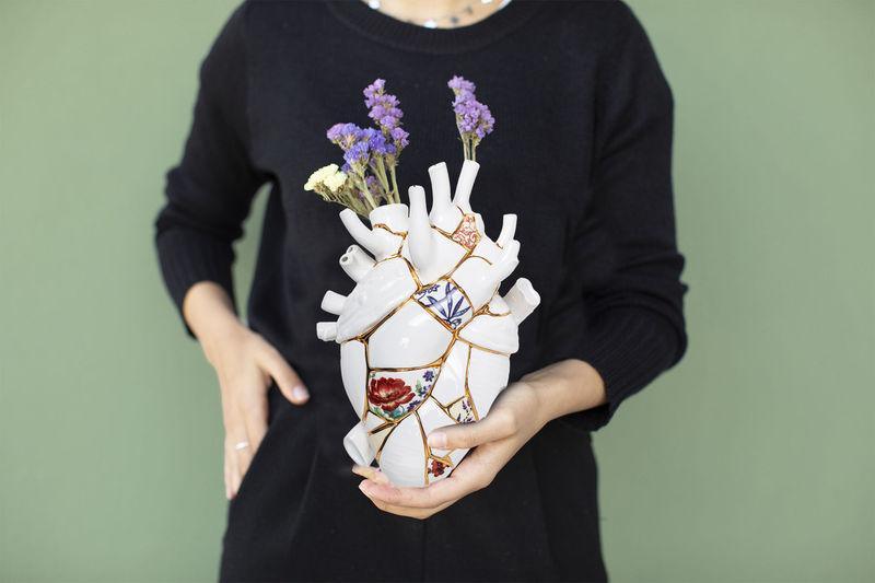 Vaso in Porcellana Love in Bloom Kintsug Seletti