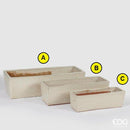 Vaso Glaze Fioriera Rettangolare ceramica Waterproof EDG Enzo De Gasperi