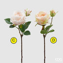 Fiore artificiale Rosa con bocciolo e Foglie EDG Enzo De Gasperi