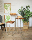 Tavolino Santa Fè in legno e metallo Orchidea Milano