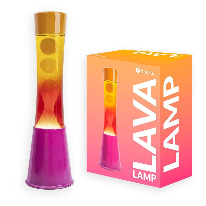Lampada da Tavolo Lava Tower sfumata Rosa e Arancione Fisura