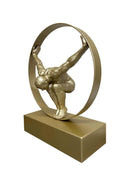 MASCAGNI | Statua atleta, uomo, figura, tuffatore, oggetto deco champagne in resina