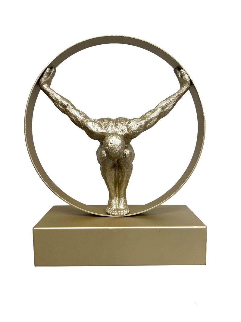 Statua atleta, uomo, figura, tuffatore, oggetto deco champagne in resina MASCAGNI