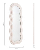 Flamingueo | Specchio Wavy Mirror Charlotte Ondulato da Parete e da Terra in tessuto