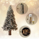 🎄 Pacchetto Natale EDG – Albero Pino Merano innevato 180 cm + Base Tronco 45 + Luci + Profumatore Omaggio