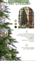 EDG Enzo De Gasperi | Albero di Natale Pino Cristallo con 2500 Led  H 240 cm