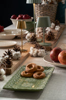 Galbiati Milano | Piatto da portata in ceramica con decori a rilievo Sibilla