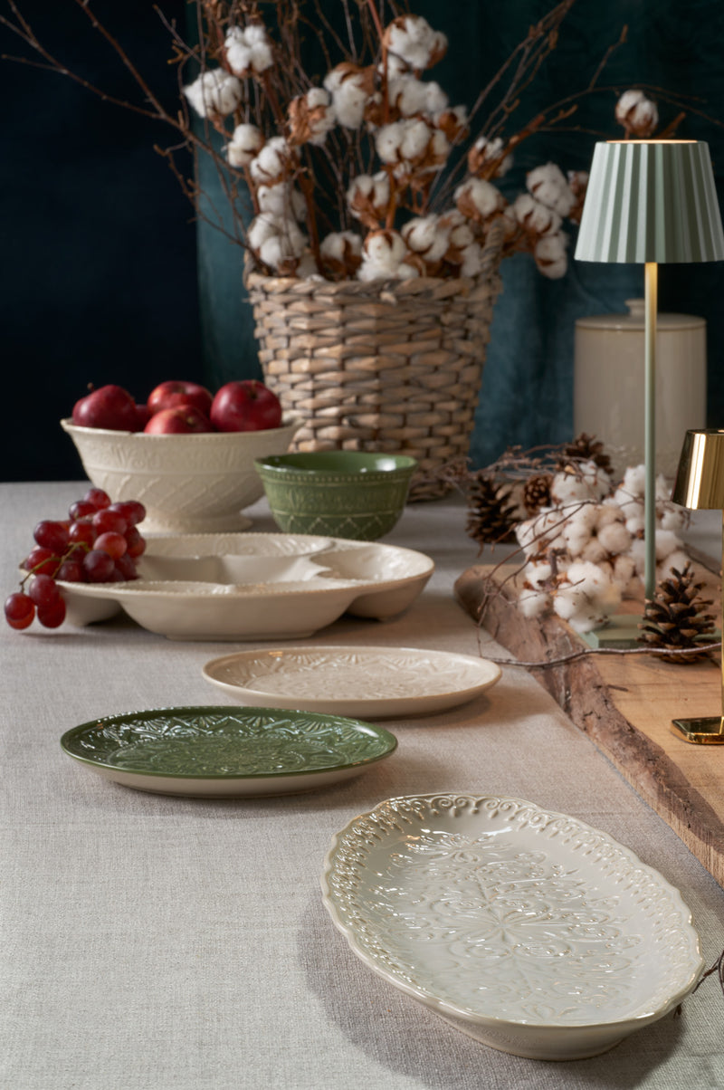 Galbiati Milano | Set 4 Pz Ciotala in ceramica con decori a rilievo Sibilla