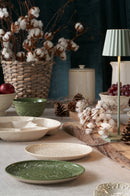 Galbiati Milano | Biscottiera in ceramica con decori a rilievo Sibilla