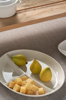 Galbiati Milano | Antipastiera ovale a 3 scomparti in porcellana alluminica Convivio