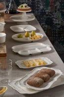 Galbiati Milano | Antipastiera quadrata 2 scomparti in porcellana alluminica Convivio