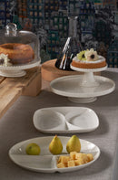 Galbiati Milano | Antipastiera ovale a 3 scomparti in porcellana alluminica Convivio